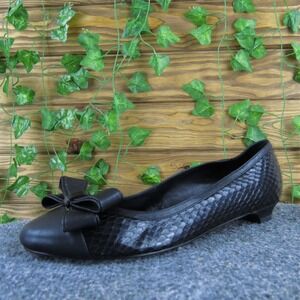 Shoes of Prey Women Kitten Black Leather Pump 40 Medium Gently Used 2025